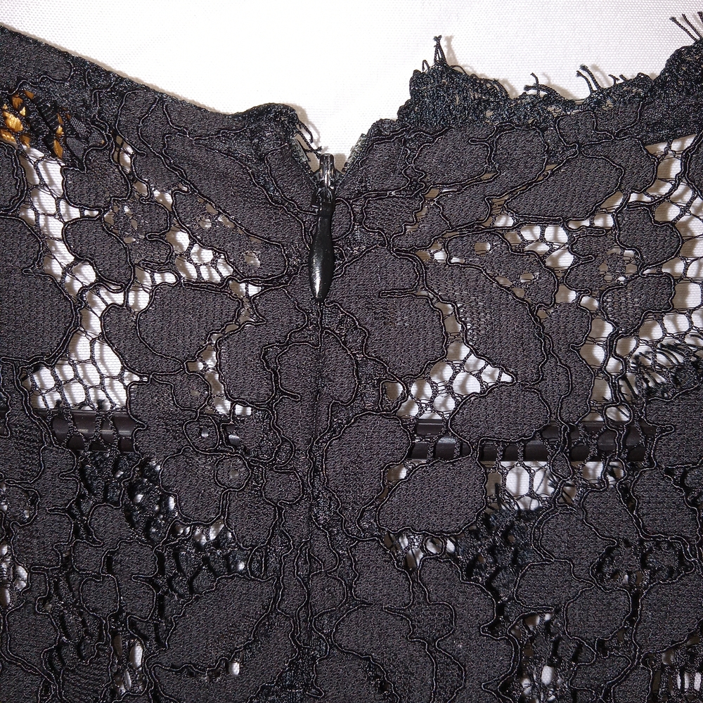 Miusol Black Lace Top Long Chiffon Skirt Dress Gown 2XL Gala Wedding Formal NEW - Picture 10 of 15